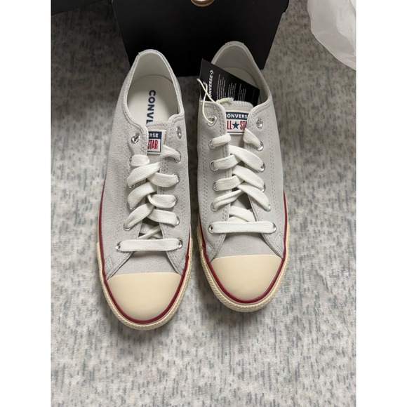 Converse Chuck Taylor All Star Ox Barely Grey Natural Ivory Suede Mens 6.5 NEW - Picture 3 of 7